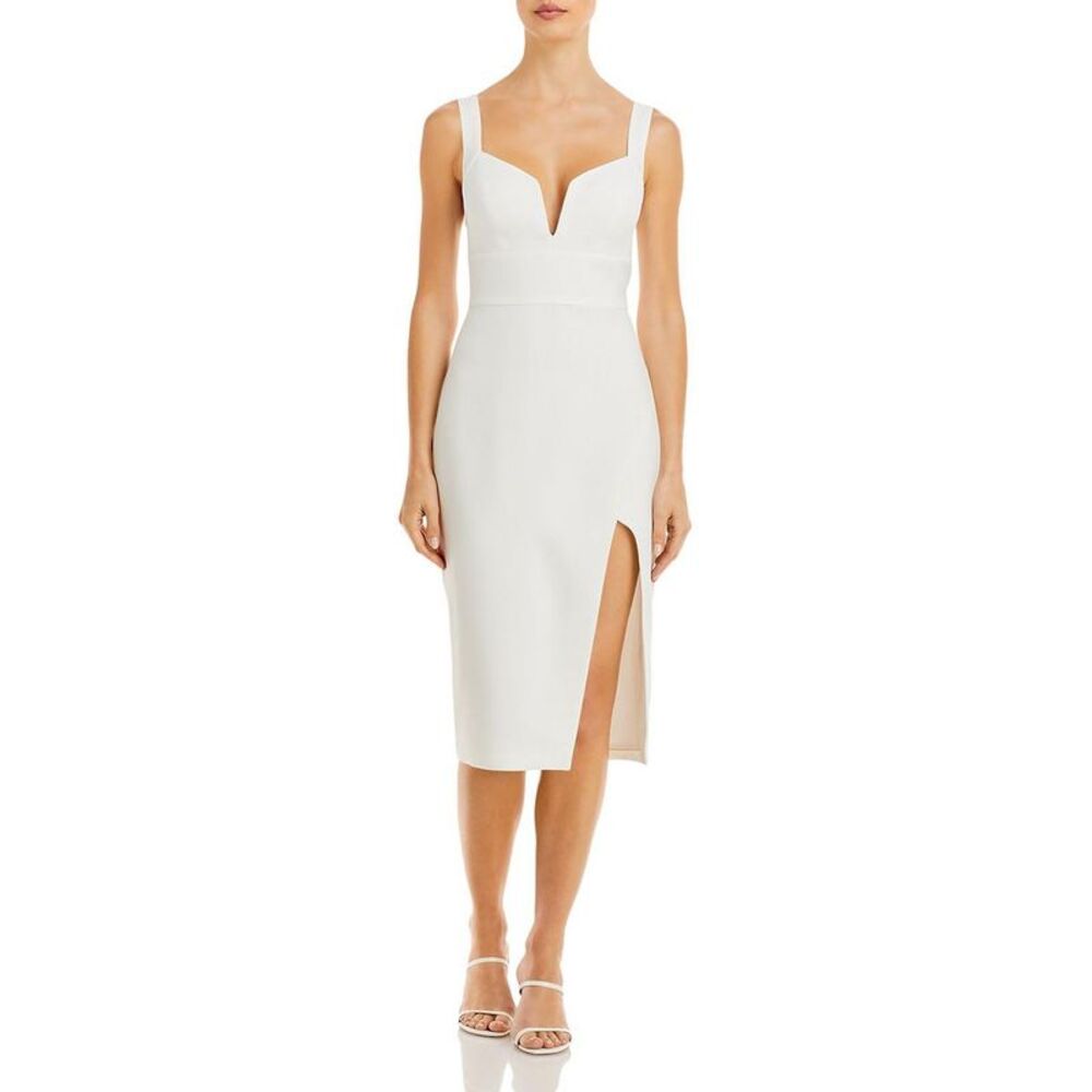 BCBGMaxAzria White Sleeveless Dress